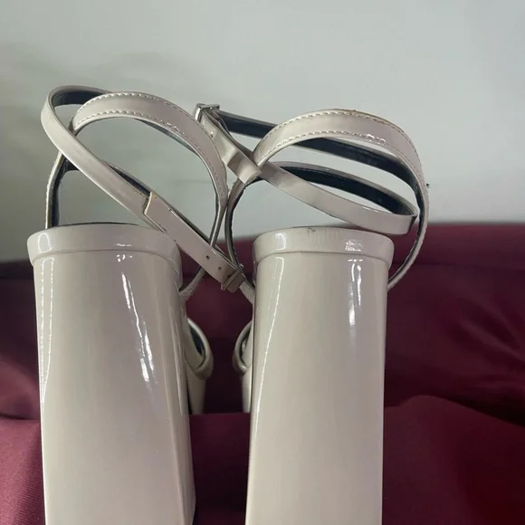 Zara Cream Platform Heels - Picture 5 of 12